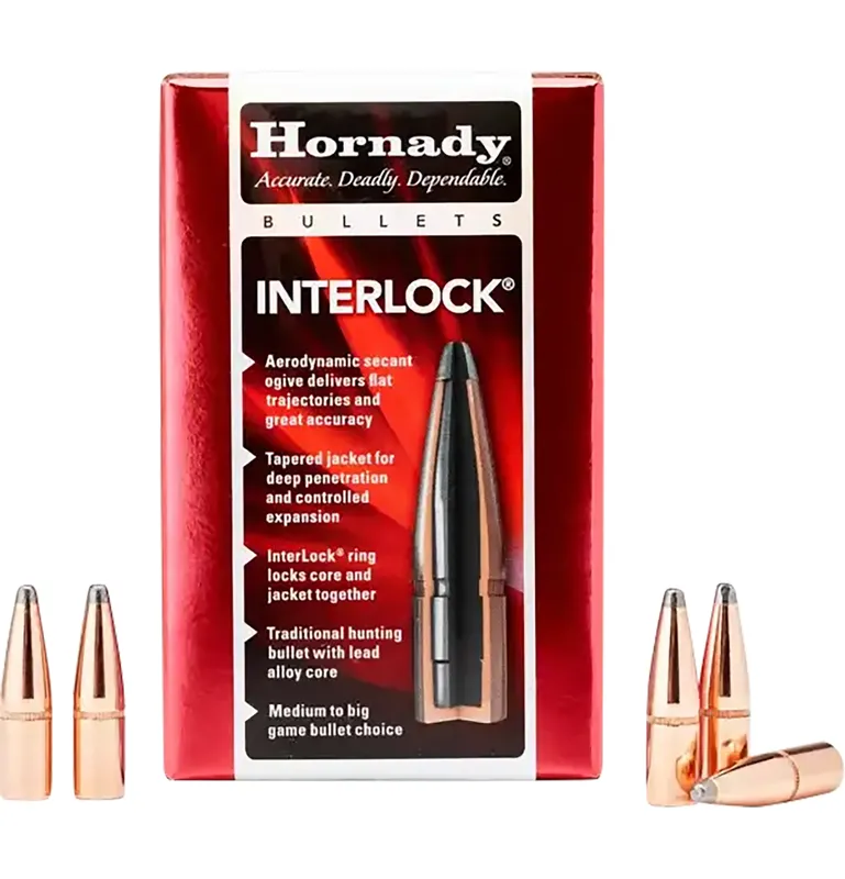 Hornady InterLock 45 Cal 350gr Flat Point 50/Box