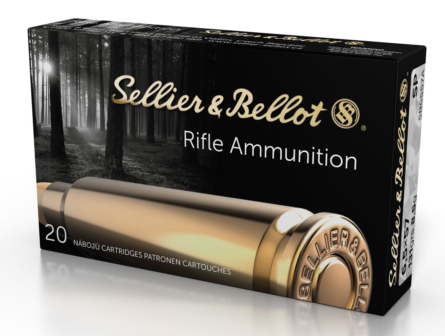 Sellier & Bellot SB6557RA Rifle 6.5x57mm 131gr Soft Point 20 Per Box/20 Case - No Credit Card Fees - Low, flat rate shipping