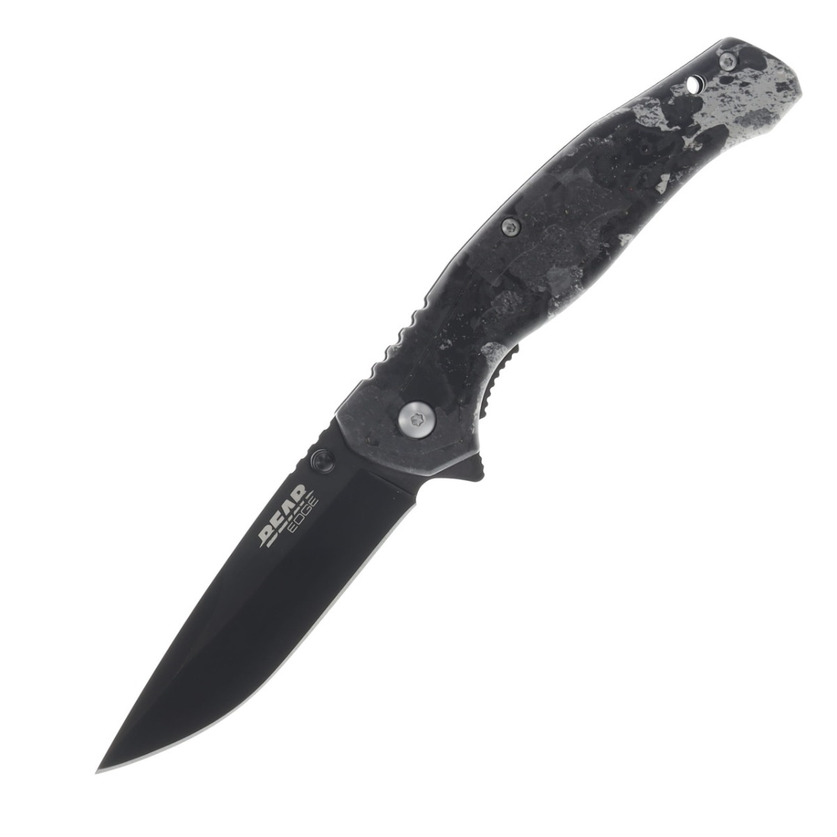 Bear & Son Edge Brisk 2.0 Folding Drop Point Knife, True Timber Midnight - 61552