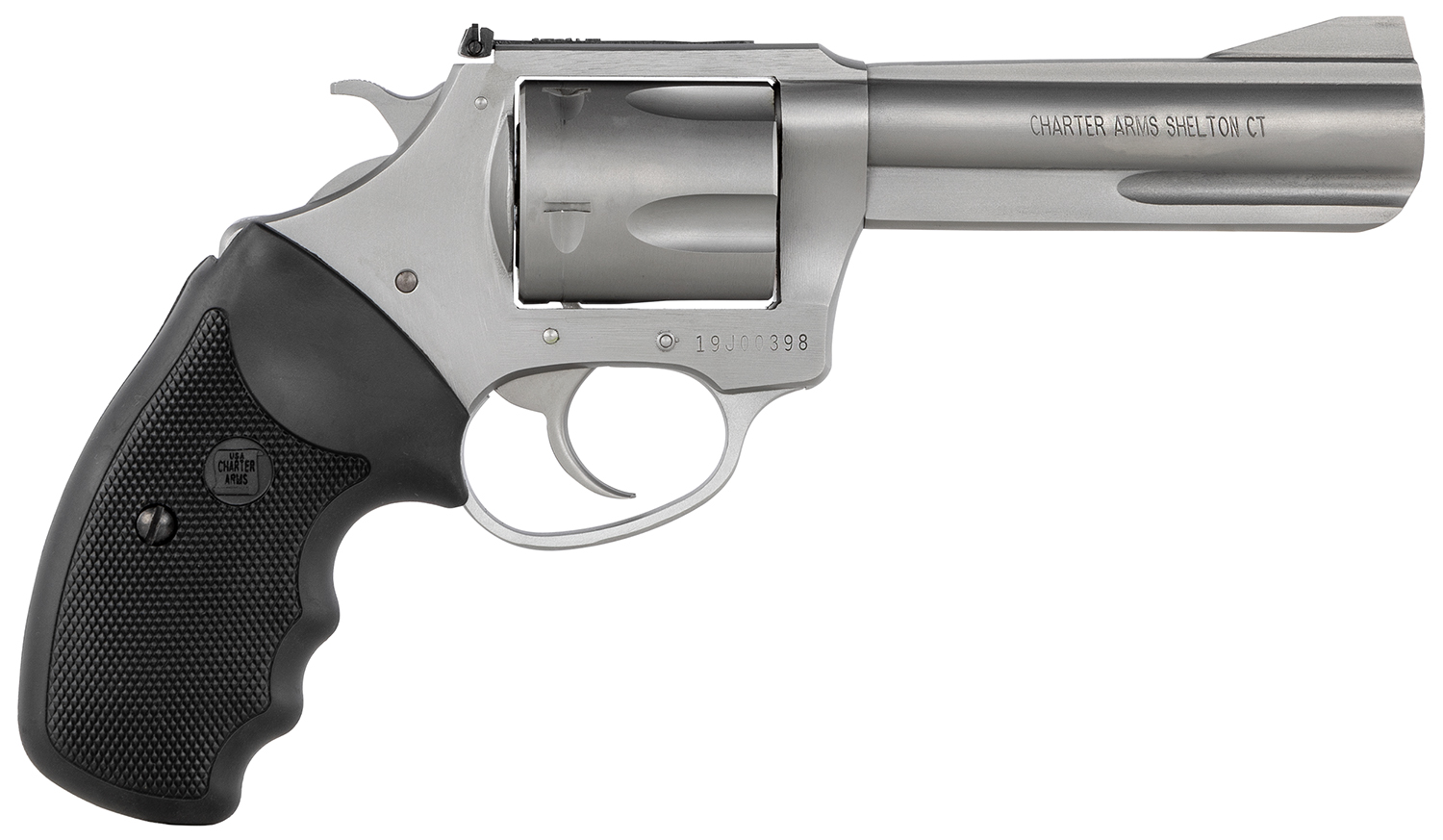 Charter Arms Pitbull 9mm Revolver, Stainless Steel 4.2"