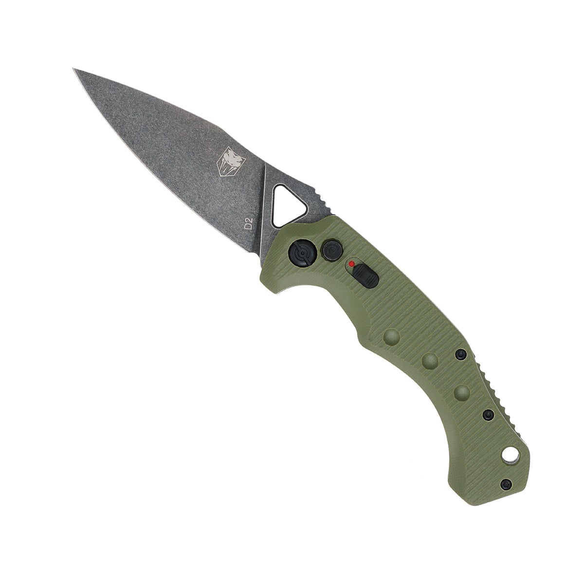 CobraTec Knives Ryker Folding Knife Drop Point OD Green - Secure Locking Mechanism, Ideal for Tactical and Outdoor Use - ODGAFRYK