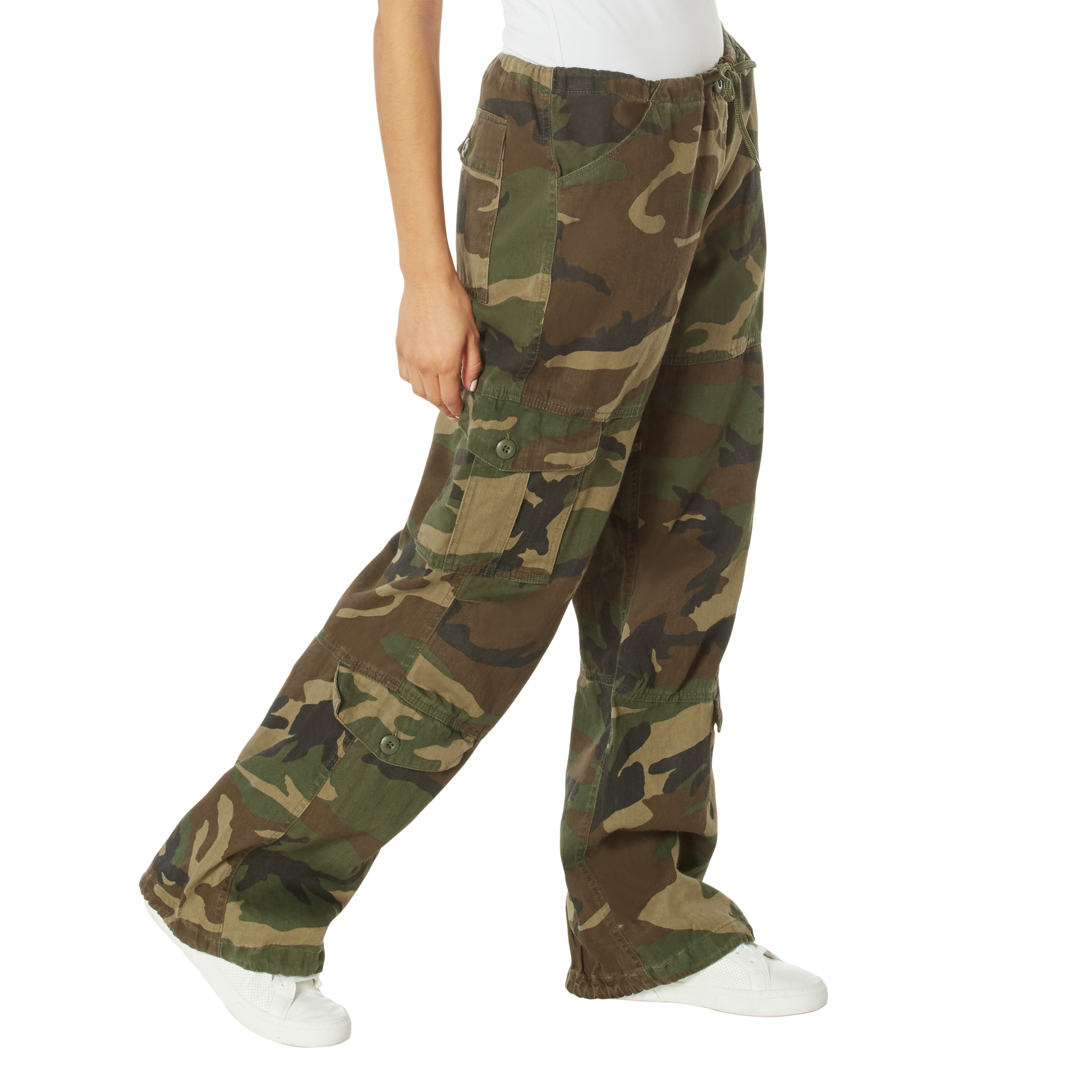 Rothco Womens Vintage Paratrooper Fatigue Pants - Woodland Camo, Xx-Small
