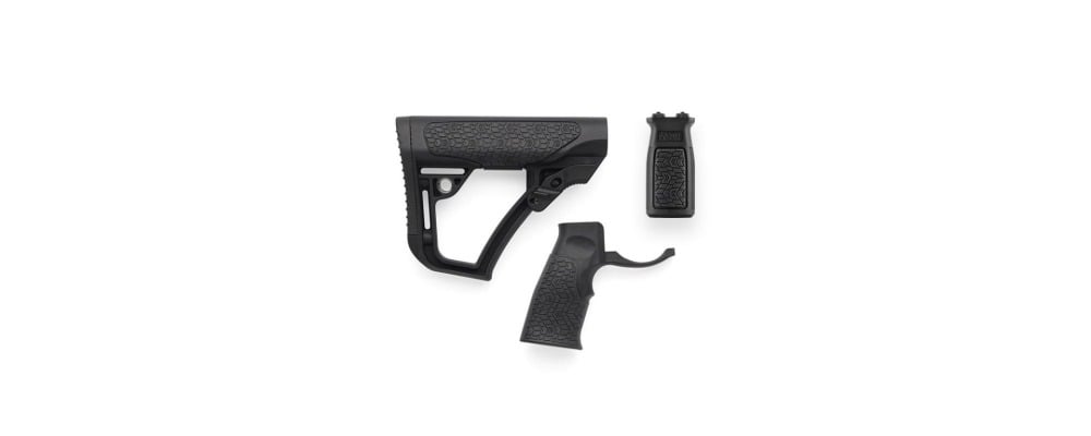Daniel Defense Buttstock, Pistol Grip & M-LOK Vert Grip Combo - Mil Spec + - 28-088-12065-011