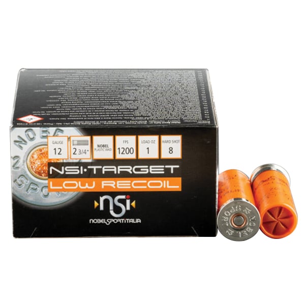 Nobel Sport Target Trap LR1 Low Recoil 12 Gauge 2-3/4" #8 1 Ounce 25rds