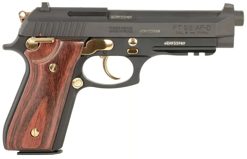 Taurus 92 9mm 5" 17+1 SS/Gold/Wood