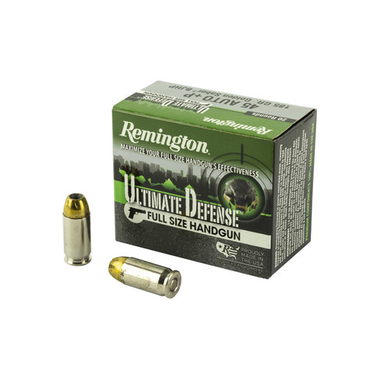 Remington 45 Auto HD45APA Ultimate Defense Full Size Handgun 185 Grain Brass Jacketed Hollow Point 20 rounds