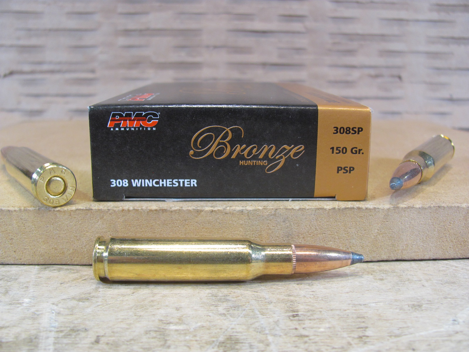 200 Round Case – 308 Win 150 Grain Soft Point PMC Bronze Hunting Ammo – 308SP