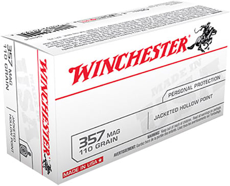 Winchester USA 357 Magnum 110gr JHP Ammunition 50rds - Q4204