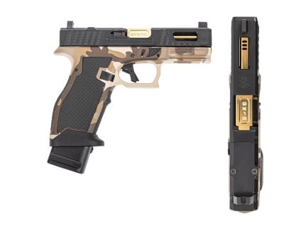PSA Sabre Dagger Full Size - S 9mm Pistol, TiN Ported Barrel, W/Mag Extensions, M81 Desert Camo