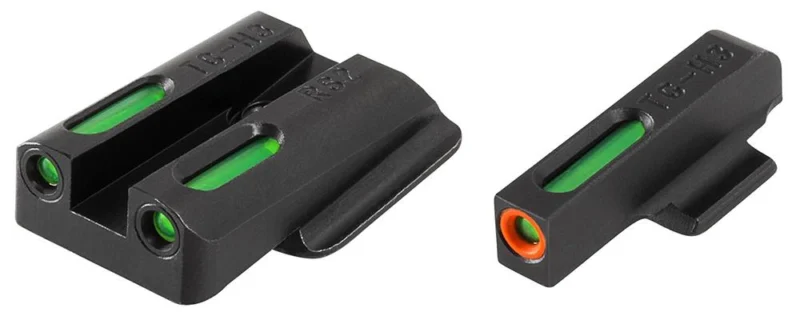 Truglo TFX Pro Next Gen Tritium Fiber Optic Xtreme Handgun Sight - Ruger LC9|Ruger LC9s|Ruger LC380 - White Orange Front/Rear Green