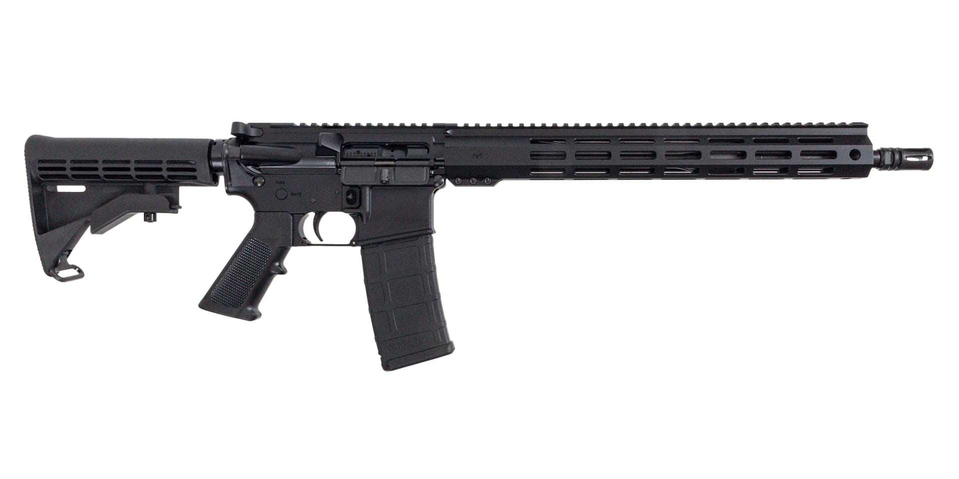 PSA 16" Mid-Length 5.56 NATO 1/7 Nitride 15" Lightweight Hex M-Lok Classic Rifle