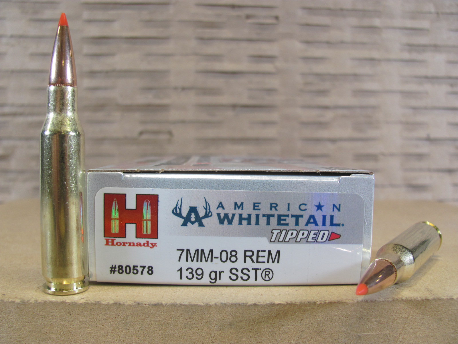 200 Round Case – 7MM-08 Rem 139 Grain Hornady SST Tipped Ammo – 80578