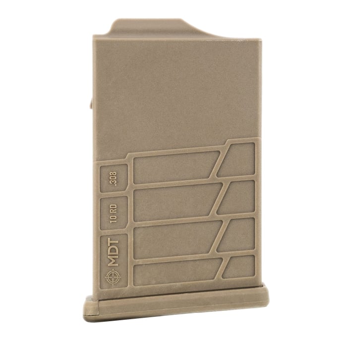 MDT 10rds .308 Win/6.5 Creedmoor Flat Dark Earth Magazine - Reliable - 104447-FDE