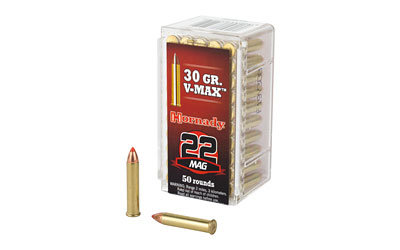 Hornady 22 WMR 30gr V-MAX Rimfire Ammunition