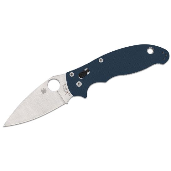 Spyderco Manix 2 Folding Drop Point Knife, Cobalt Blue - C101GPCBL2
