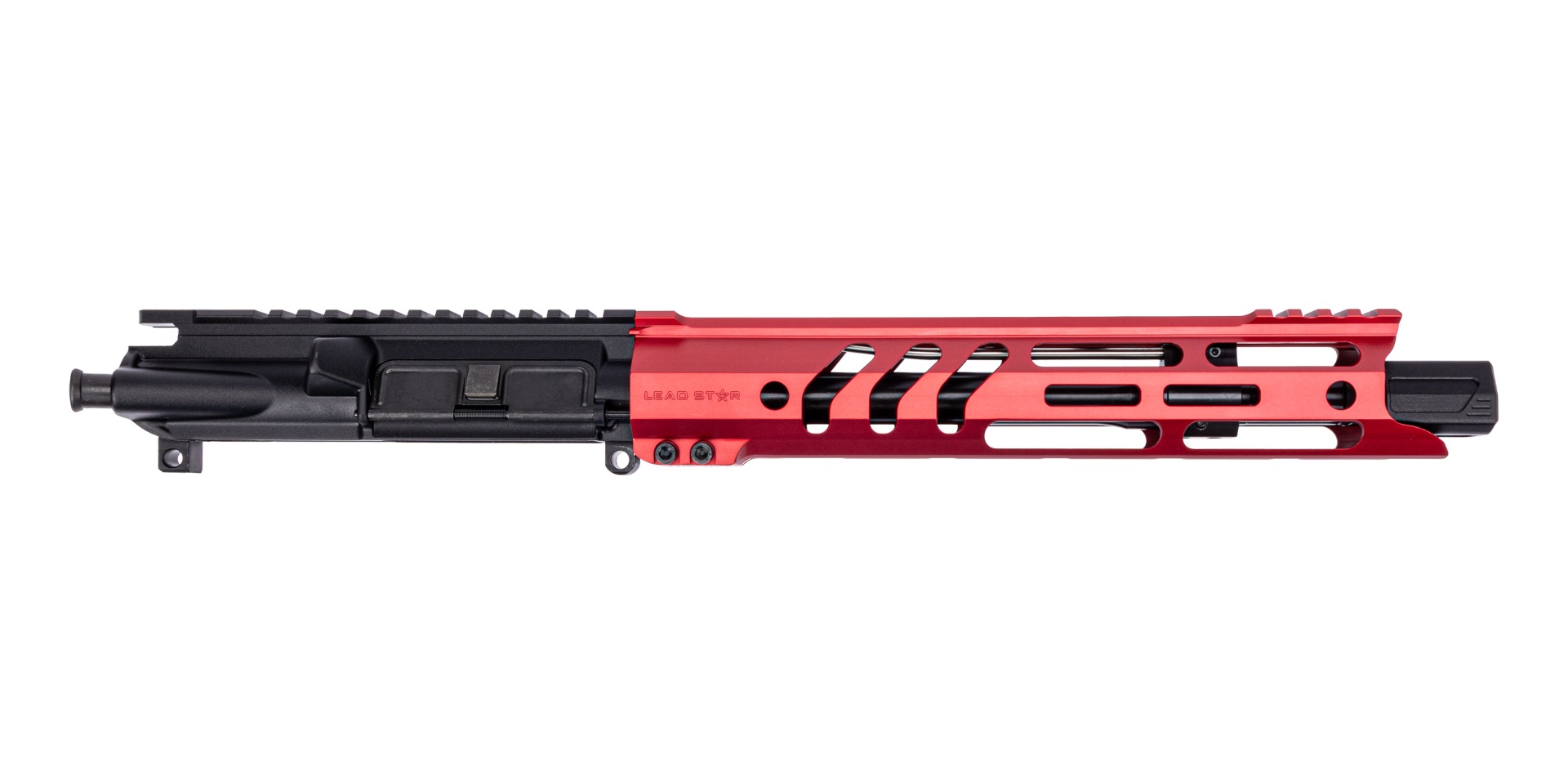 PSA AR-15 10.5" 5.56 NATO 1/7 Nitride LSA 11"  Hex Ravage No CH or BCG, Red