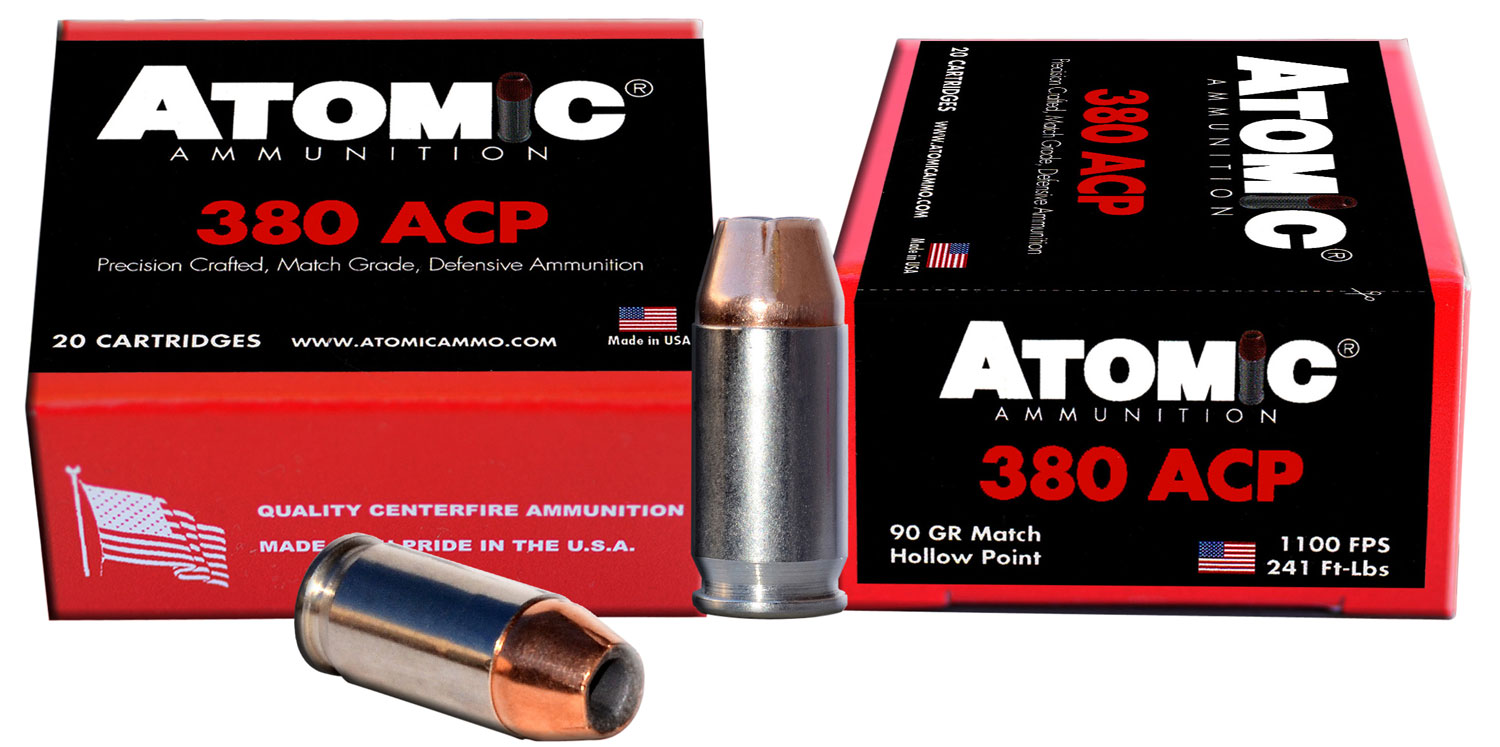 Atomic Ammunition 90 gr Hollow Point .380 ACP Ammo, 20/box - 00453