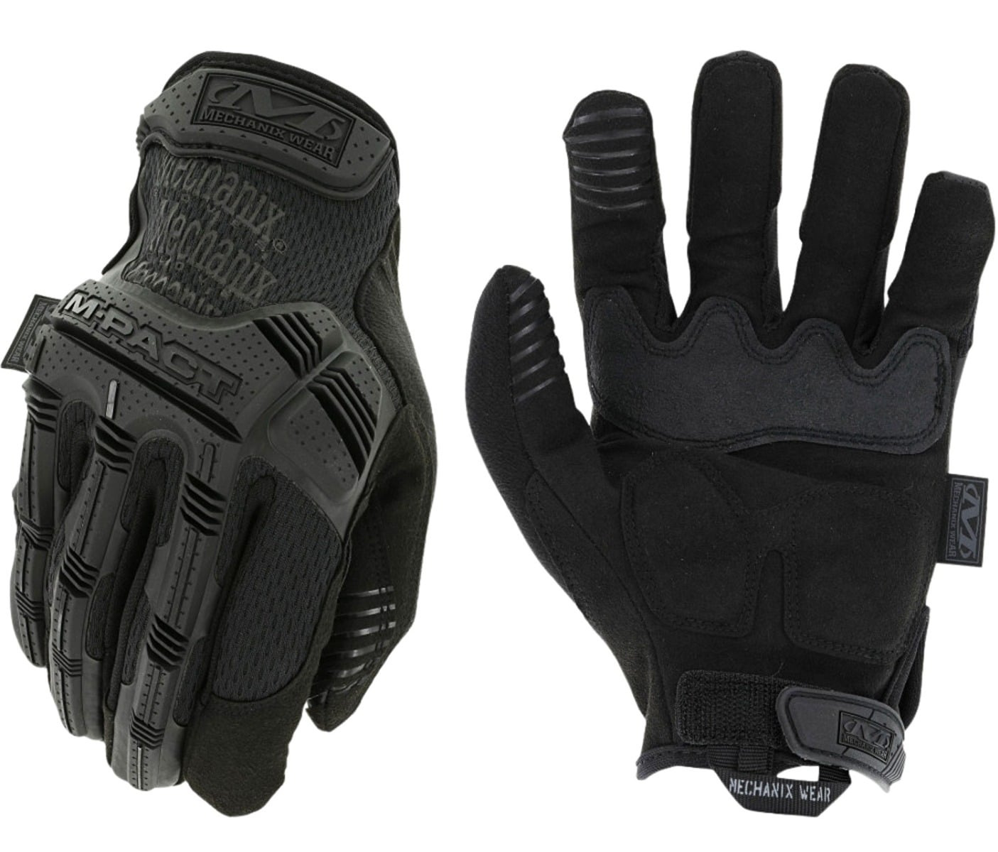 Mechanix Wear M-Pact Covert Black  Black Synthetic Leather/Armortex, Black, Medium - MPT-55-009