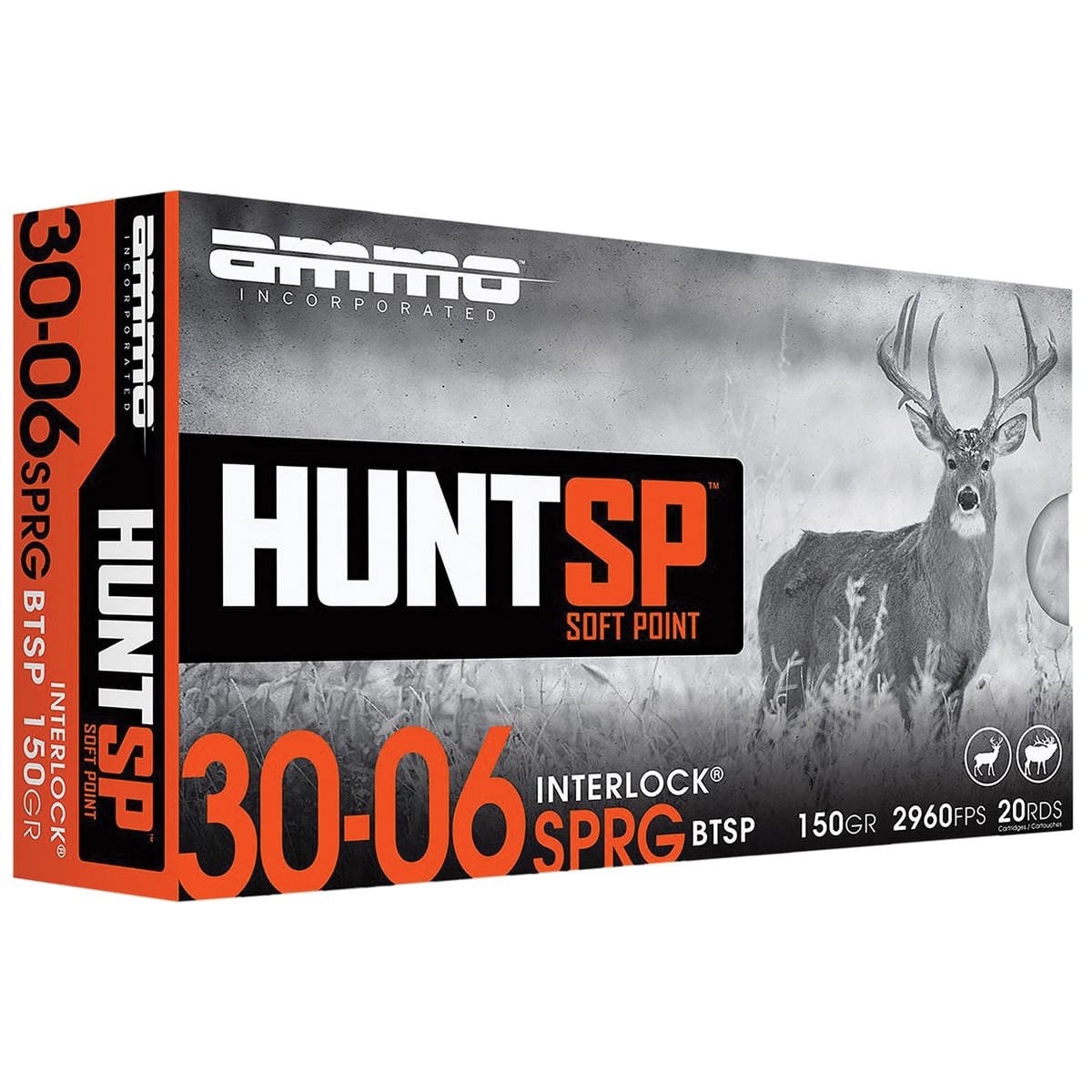 Ammo Inc 3006150SPA20 Hunt 30-06Springfield 150gr Soft Point 20 Per Box/10 Case - No Credit Card Fees - Low, flat rate shipping