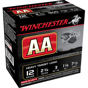 Winchester Ammo AAM127 AA Heavy 12GA 2.75\" 1 1/8oz #7.5 Shot - 25sh Box