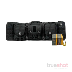 RANGE BAG DEAL: Black Full Forge Gear Torrent Double Rifle Case and 200 Rounds of Ammo - PMC 5.56 62 Grain