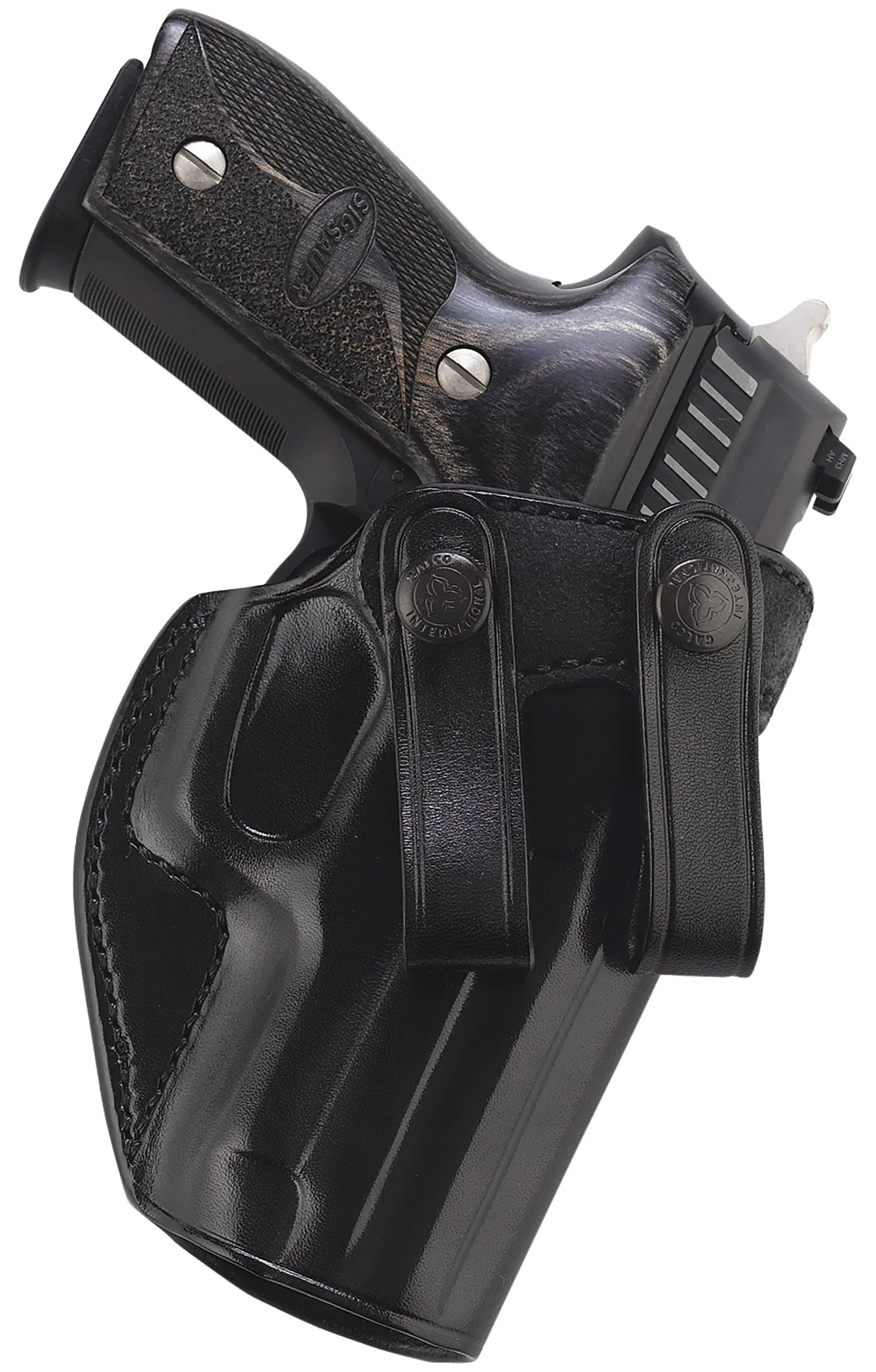 Galco SUM270B Summer Comfort IWB Black Leather Belt Loop Fits Browning Hi-Power/Springfield SA-35/Girsan MC P35/Match Right Hand
