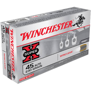 Winchester Ammo WC452 WinClean 45 ACP 230 GR Brass Enclosed Base - 50rd Box