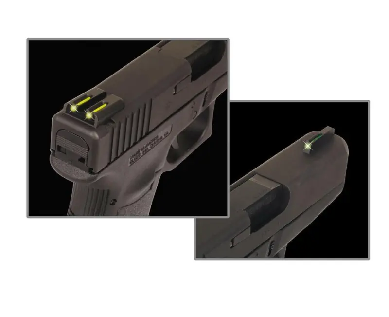 Truglo TFO Tritium/Fiber-Optic Day/Night Sights Fits S M - Front Green/Rear Yellow