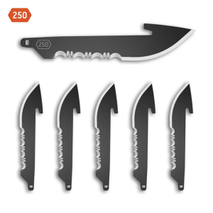 Outdoor-Edge Outdoor Edge 2-1/5" Drop Point Blade Pack Half Serration Black 6/ct