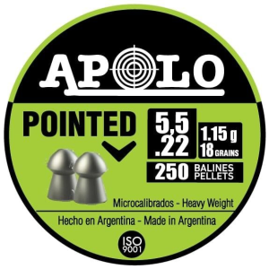 Hatsan-Usa Hatsan Apolo Pointed Air Rifle Pellets 22 Cal 18 gr 250/ct