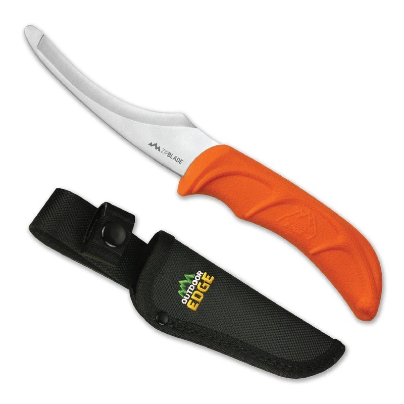 OUTDOOR EDGE ZIP BLADE | FIXED BLADE GUTTING KNIFE W/ SHEATH - ZP-10