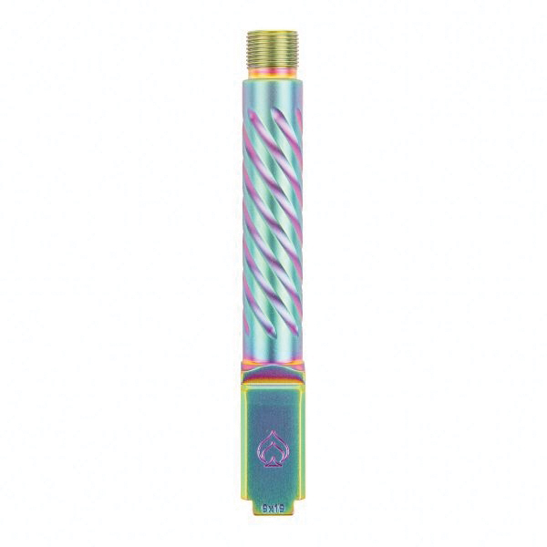 Ballistic Advantage Premium Barrel 9mm 4.50" Fits Glock Gen 3-5 G19, Iridescent Rainbow - Unique Iridescent Barrel - BAPSG195T3W