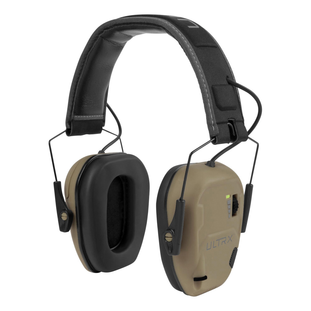 ULTRX 22 dB Bionic Electronic Earmuffs, Flat Dark Earth