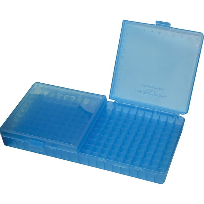 MTM Case Gard .223 Remington/.204 Ruger Flip-Top Ammo Box, 200rds Blue