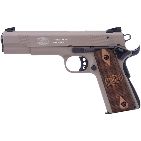BLG Mauser 1911 .22LR Pistol with Walnut Logo Grips