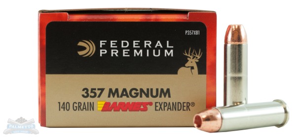 Federal Premium Pistol Ammo 357 Mag. 140 gr. Barnes Expander 20 rd. - No Credit Card Fees - Low, flat rate shipping