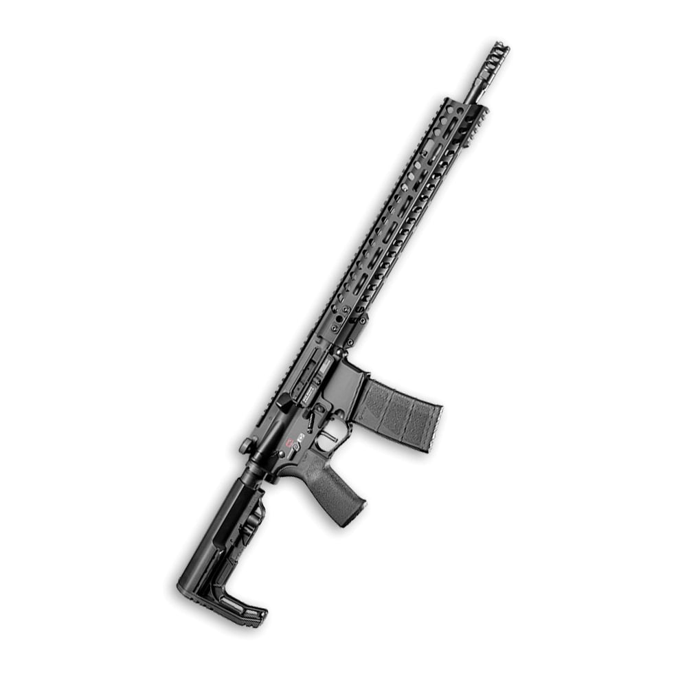 Patriot Ordnance Factory 01165 Renegade + *CA Compliant 5.56x45mm NATO 16.50″ 10+1 Black Hard Coat Anodized Rec 14.50″ M-Lok Black Nitride Barrel 6 Position MFT Stock Black Polymer MFT Grip - No Credit Card Fees - Low, flat rate shipping