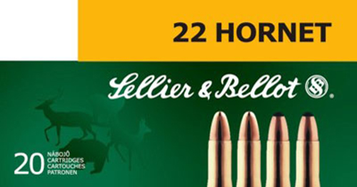 Sellier & Bellot Rifle Ammo 22 Hornet FMJ 45 gr. 20 rd. - No Credit Card Fees - Low, flat rate shipping