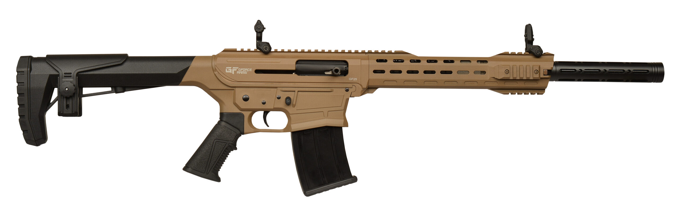 GForce GF25 12GA Semi-Auto Shotgun - 18.5" FDE