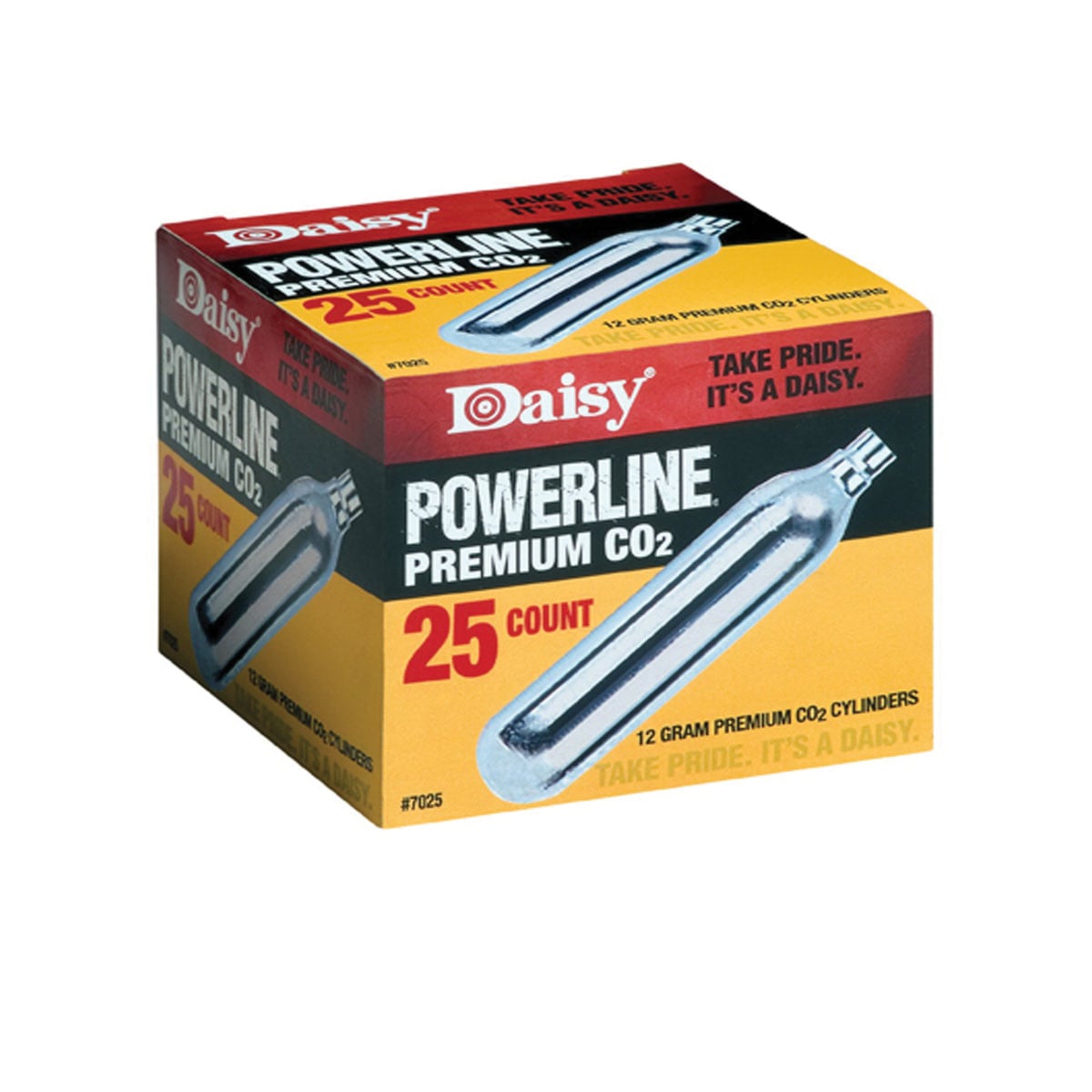 Daisy Outdoor Products Powerline Premium CO2 Cylinder, 12 g, 25/pack - 7025