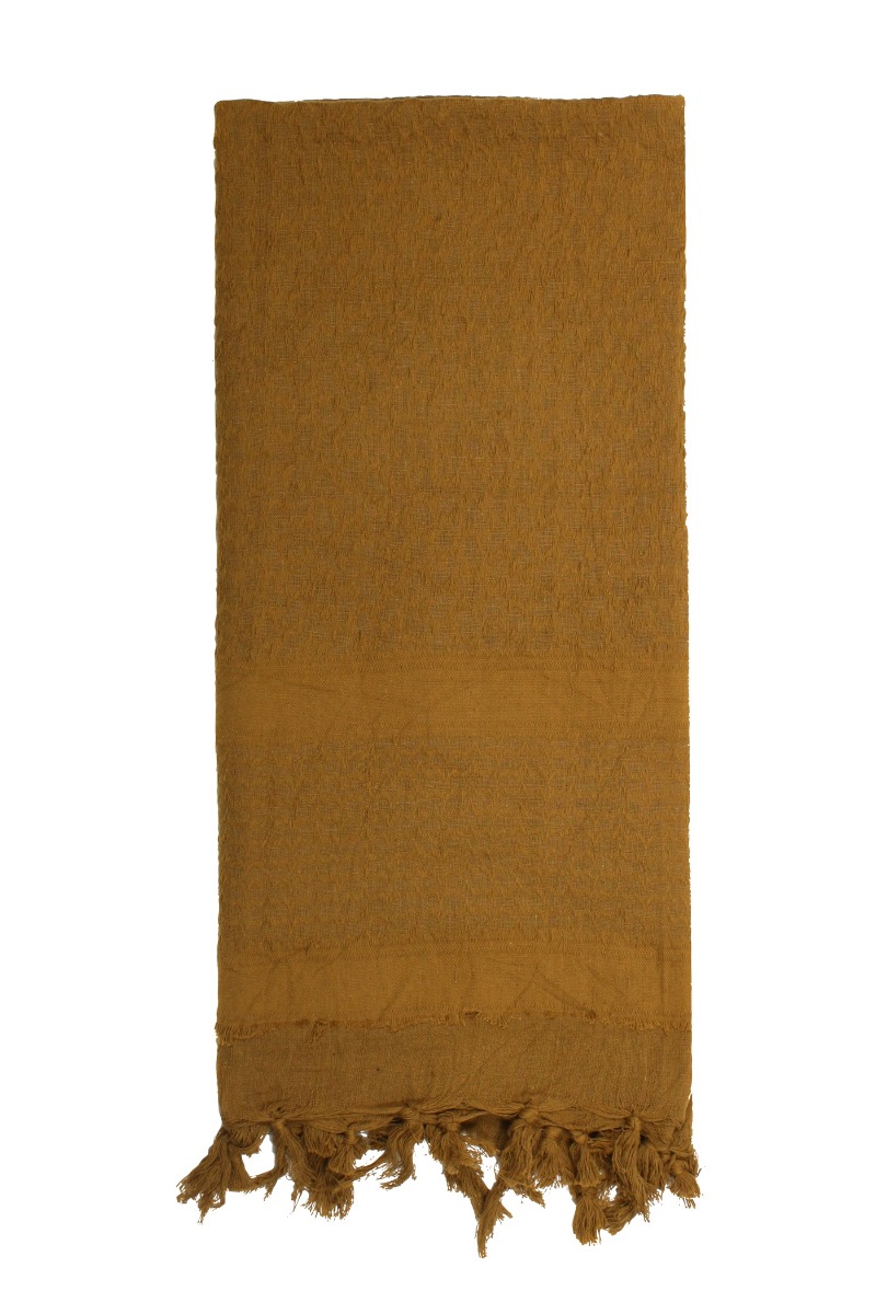 Rothco Solid Color Shemagh Tactical Desert Keffiyeh Scarf - Coyote Brown