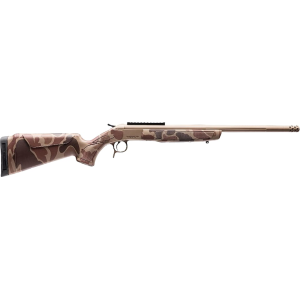 CVA Scout SS TD Single Shot Rifle 350 Legend 20" Fluted Flat Dark Earth Threaded Barrel Flat Dark Earth Frame Duck Camo Field Stock
