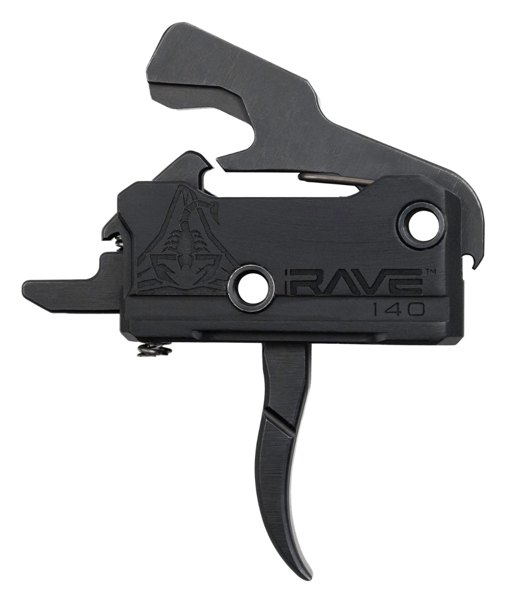 Rise Armament Rave 140 Single-Stage Curved Drop-In Trigger, Black - T017-BLK