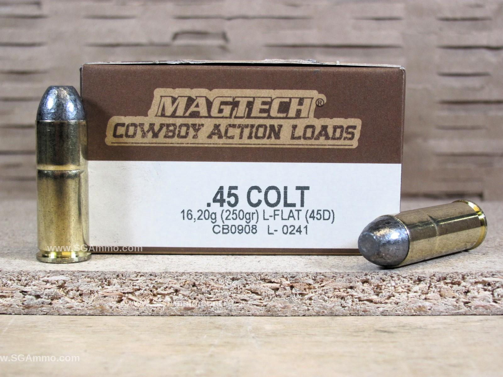 1000 Round Case – 45 Long Colt 250 Grain Magtech Lead Bullet Cowboy Action Load – 45D