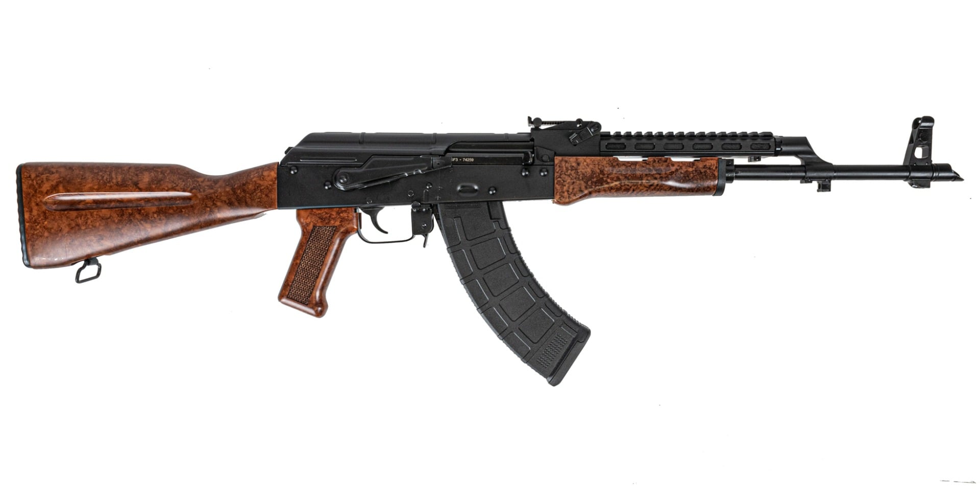 PSA AK-47 Gf3 Forged Rifle, Imitation "Bakelite" With Sa Railed Gas Tube