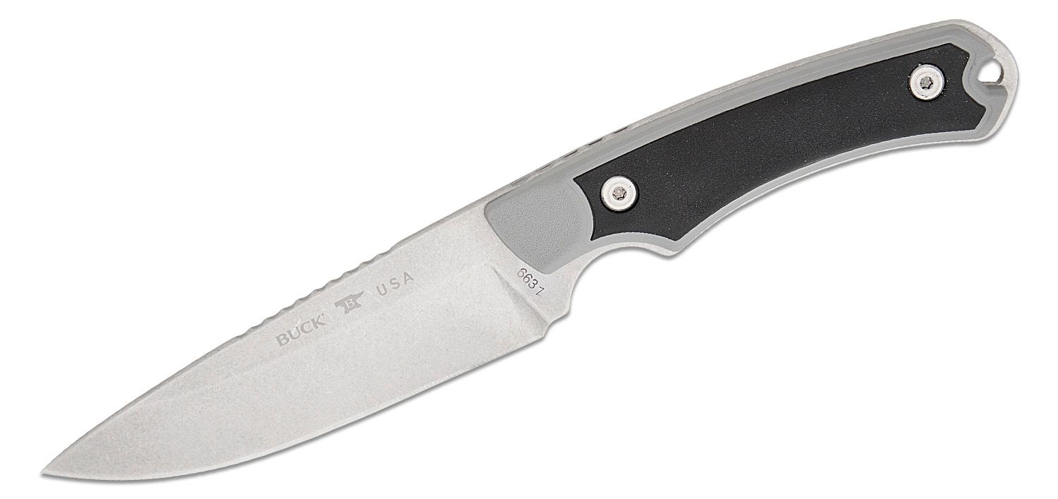 Buck Alpha Guide Select Fixed Blade Drop Point Knife, Gray - 0663GYS-C