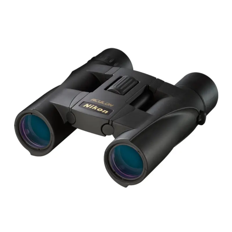 Nikon Aculon A30 Binoculars 10x25mm Black with Neck Strap Case Lens Covers