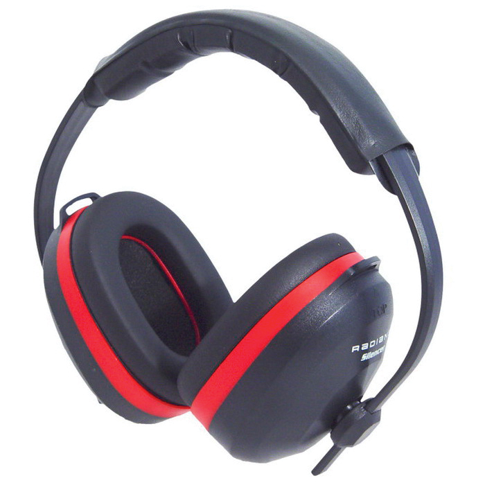 Radians Silencer 26 dB Over the Head Earmuff, Red/Black - SL0130CS