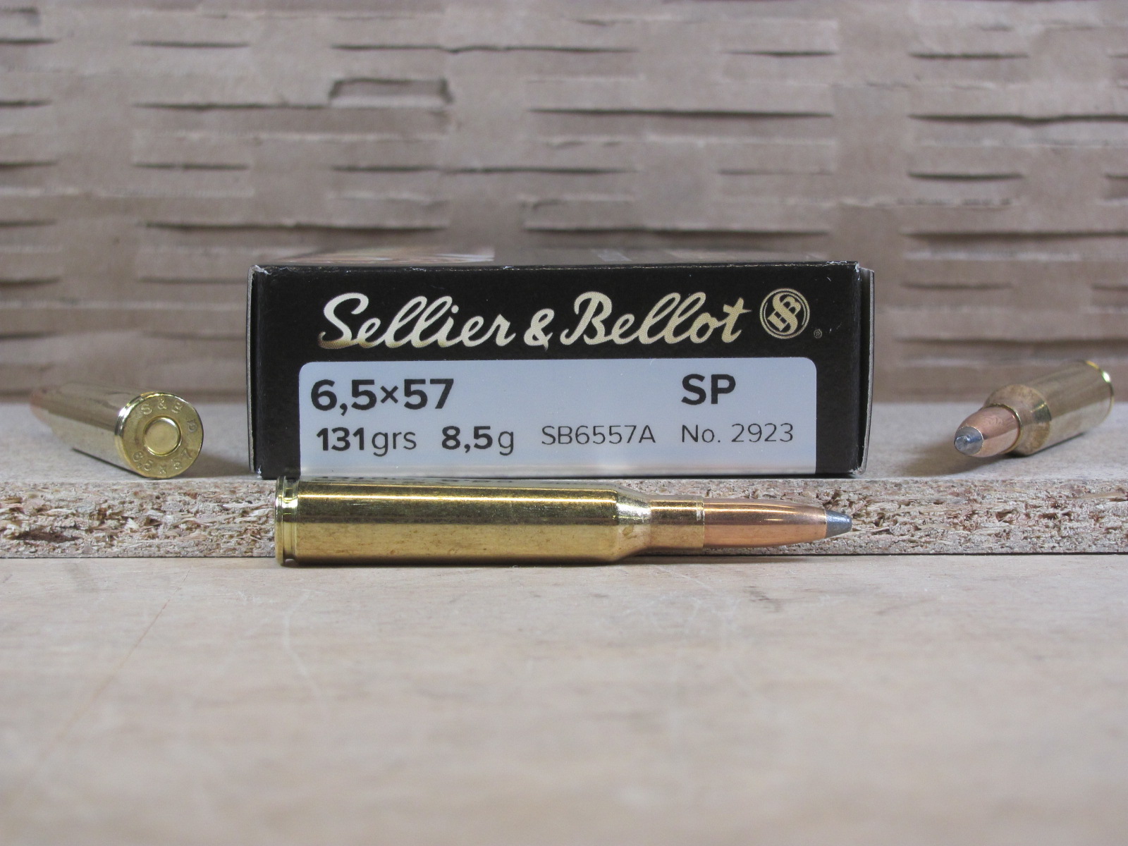 20 Round Box – 6.5X57 131 Grain Soft Point Sellier Bellot Ammo – SB6557A