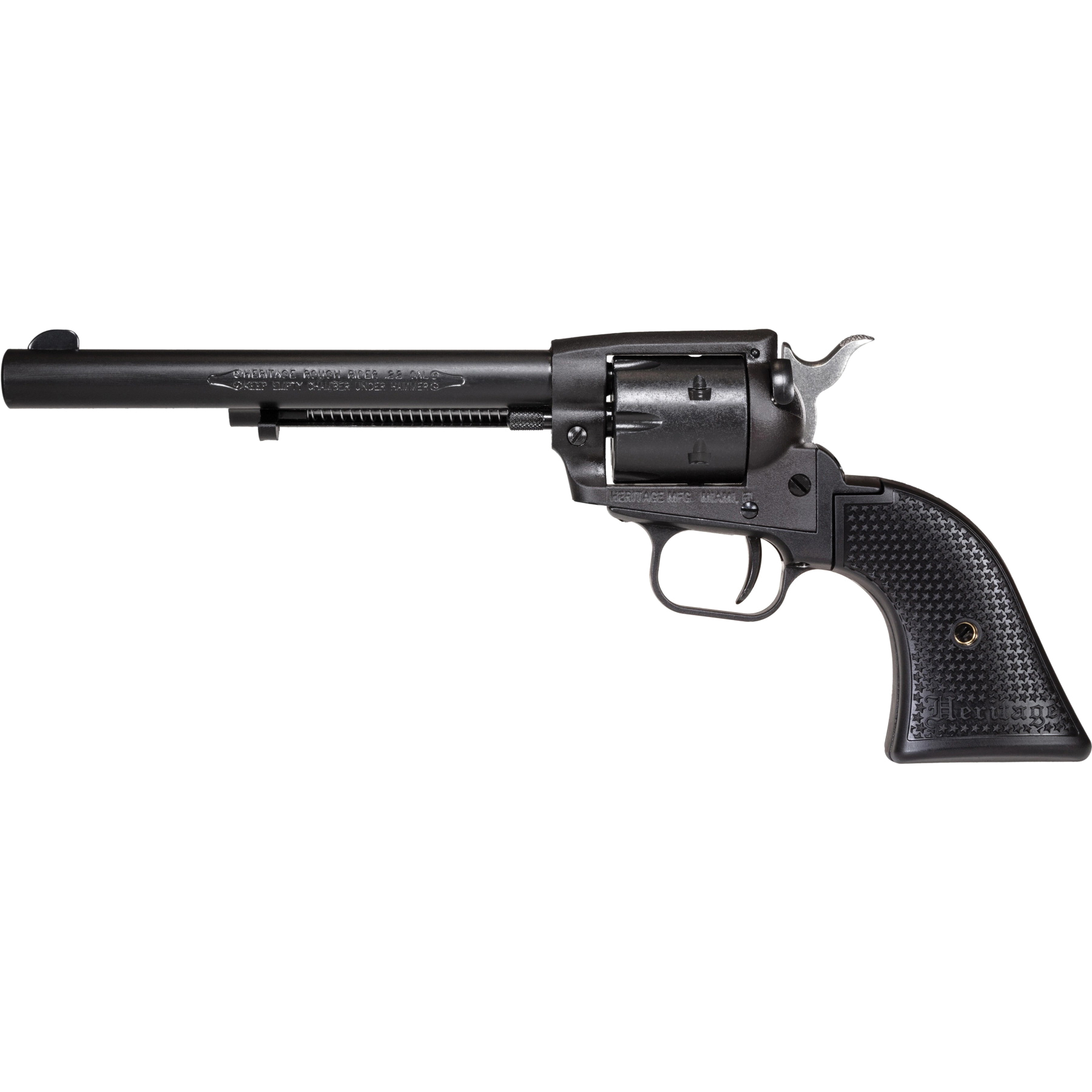 Heritage Manufacturing Rough Rider .22LR Revolver 4.75" 6rds, Black Satin - SRR22BS4PG